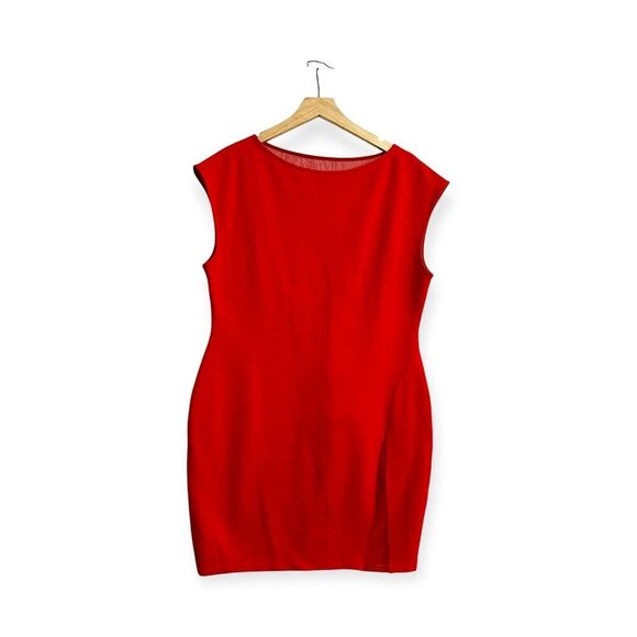 Victor Glemaud Cap Sleeve Bodycon Mini Dress, Red, Size XL, New with tag - Picture 3 of 16